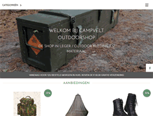 Tablet Screenshot of campveltoutdoorshop.nl